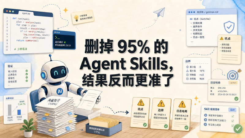 Featured image of post 删掉 95% 的 Agent Skills，结果反而更准了