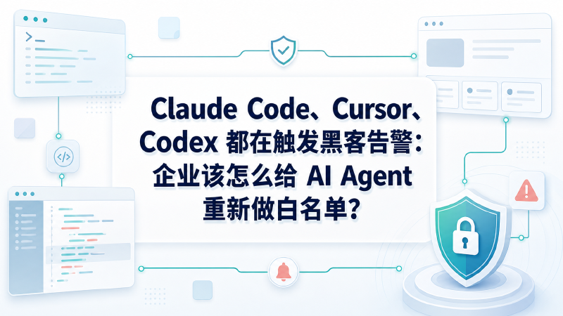 Featured image of post Claude Code、Cursor、Codex 都在触发黑客告警：企业该怎么给 AI Agent 重新做白名单？