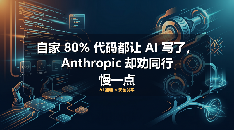 Featured image of post 自家 80% 代码都让 AI 写了，Anthropic 却劝同行慢一点