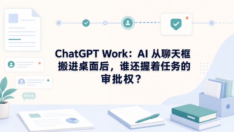 Featured image of post ChatGPT Work：AI 从聊天框搬进桌面后，谁还握着任务的审批权？