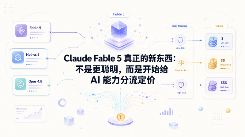Featured image of post Claude Fable 5 真正的新东西：不是更聪明，而是开始给 AI 能力分流定价