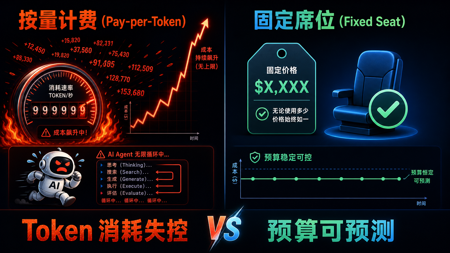 Token 按量计费 vs 固定席位授权对比