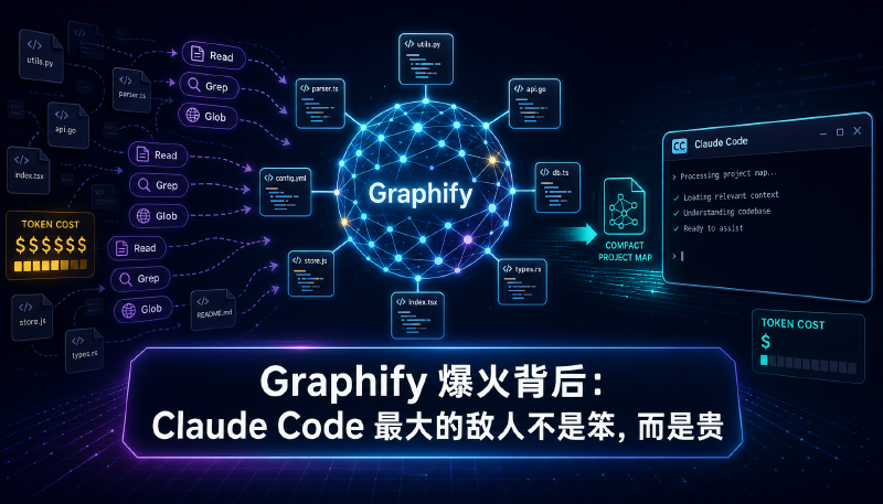Featured image of post Graphify 爆火背后：Claude Code 最大的敌人不是笨，而是贵