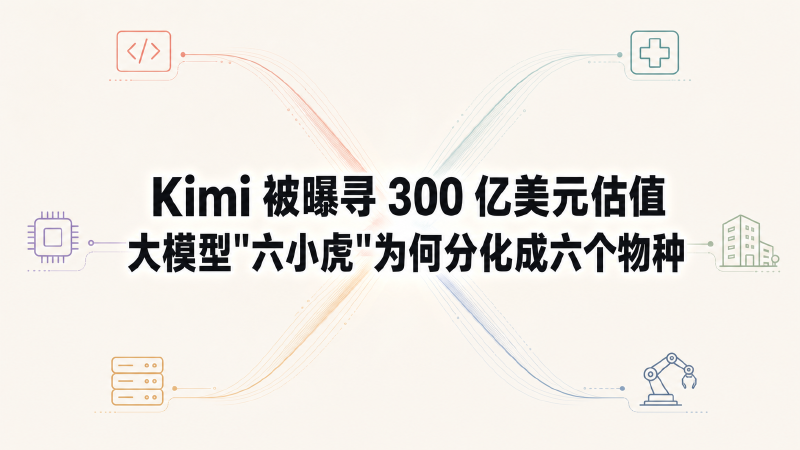 Featured image of post Kimi 被曝寻 300 亿美元估值：大模型"六小虎"为何分化成六个物种