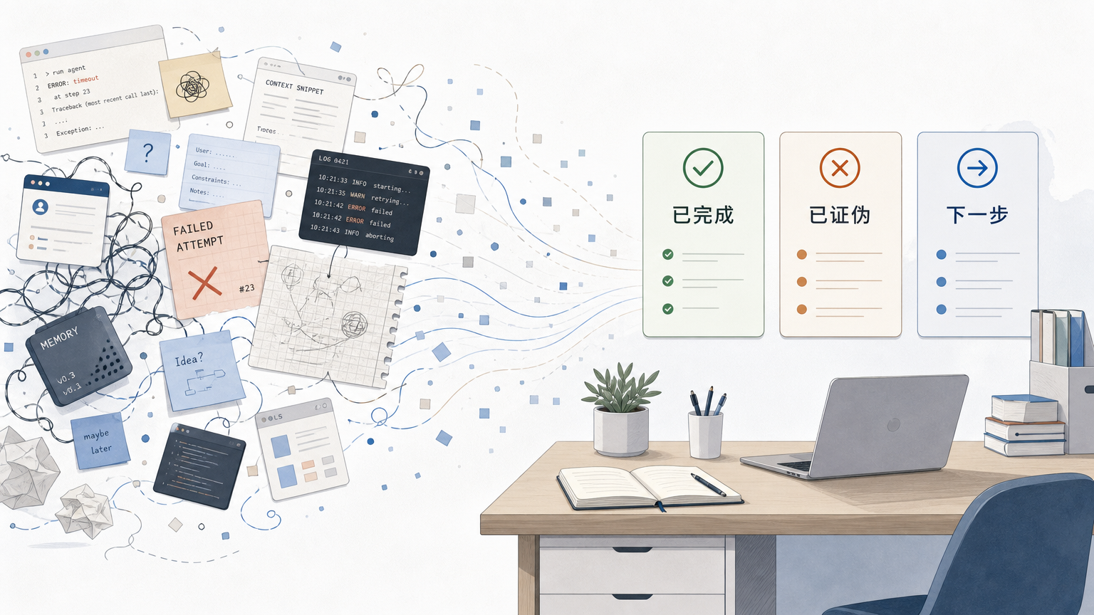 上下文从混乱到整理的过程