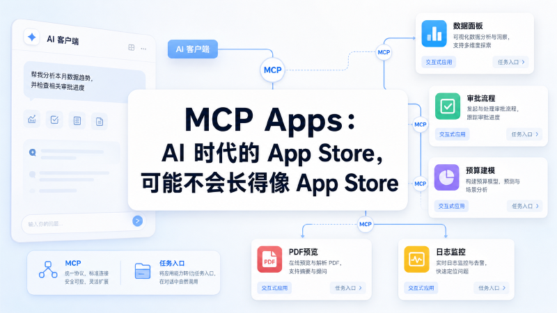 Featured image of post MCP Apps：AI 时代的 App Store，可能不会长得像 App Store