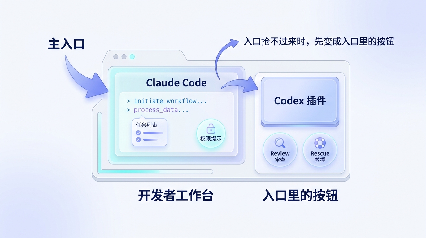 Codex 变成 Claude Code 工作台里的顺手按钮