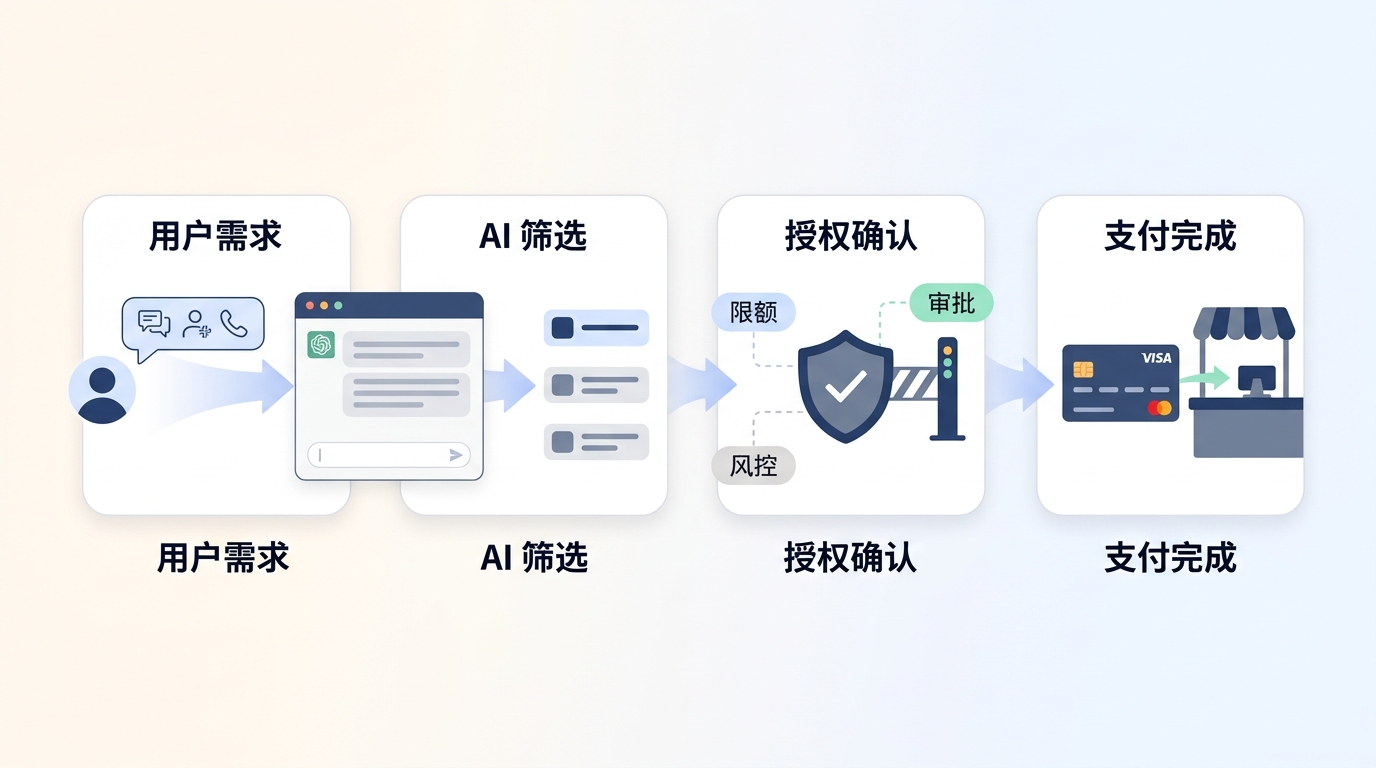 AI Agent 支付流程：从用户需求到授权付款