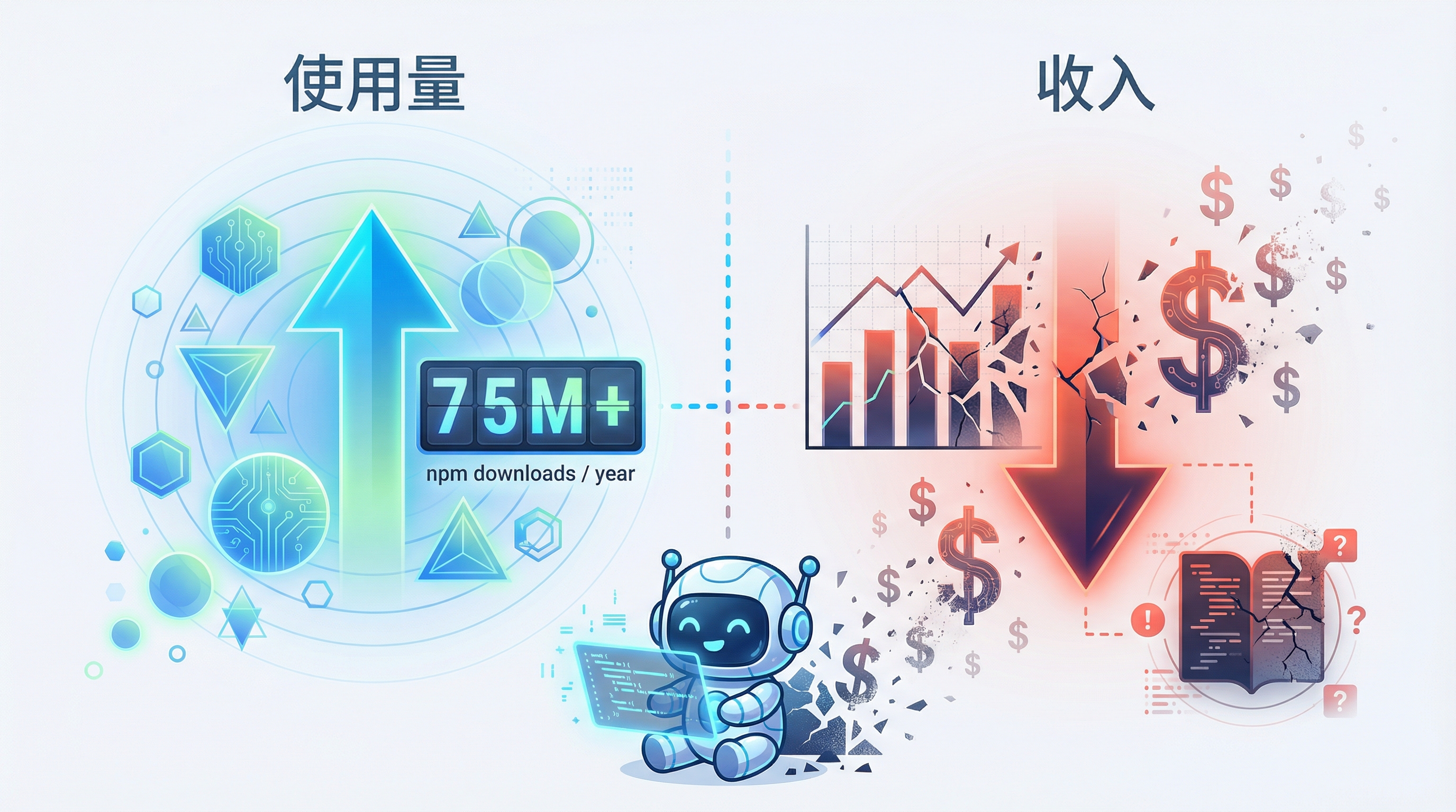 Tailwind 悖论：使用量飙升，收入暴跌
