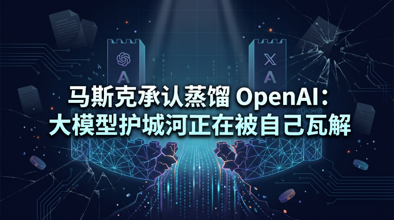 Featured image of post 马斯克承认蒸馏 OpenAI：大模型护城河正在被自己瓦解